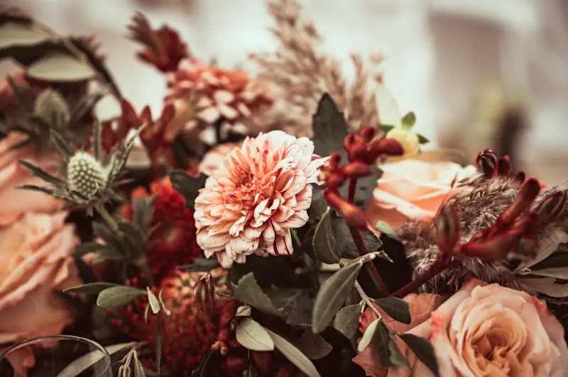 fall wedding ideas on a budget: cheap wedding ideas for fall - reusing flowers